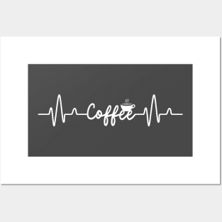 Coffee heartbeat Posters and Art